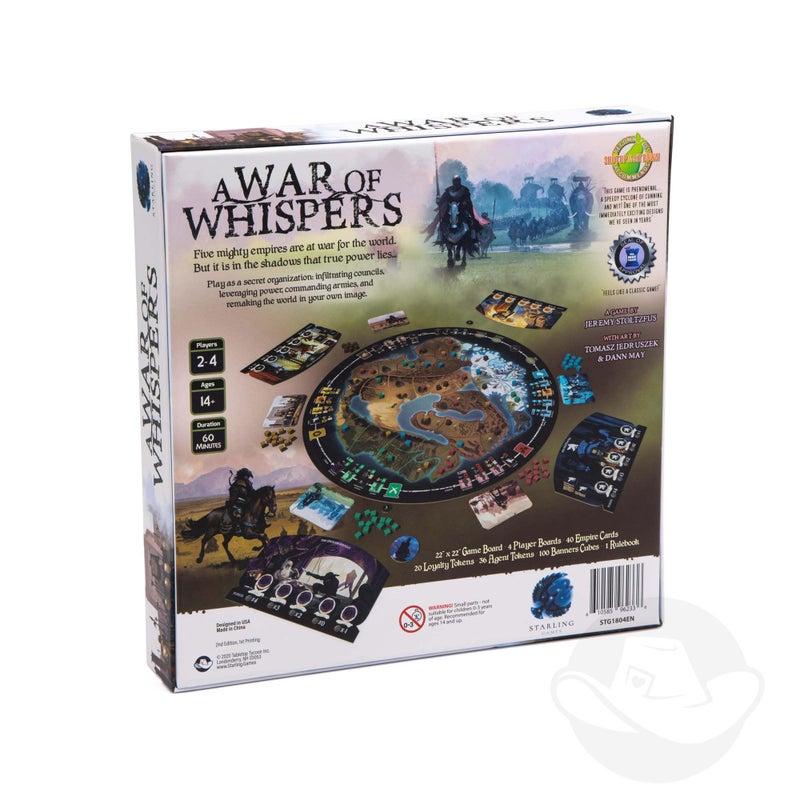 STARLING GAMES A War of Whispers 2nd Edition Board Game | Strategic Board Game for Adults & Teens | Intrigue & Diplomacy Gameplay | Perfect for Fans of Strategy & Adventure Board Games - Image 2